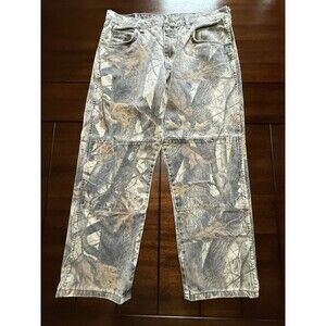 🔥Vintage Wrangler Camo Jeans Men 38x30 Denim Double Knee- EXCELLENT!!!